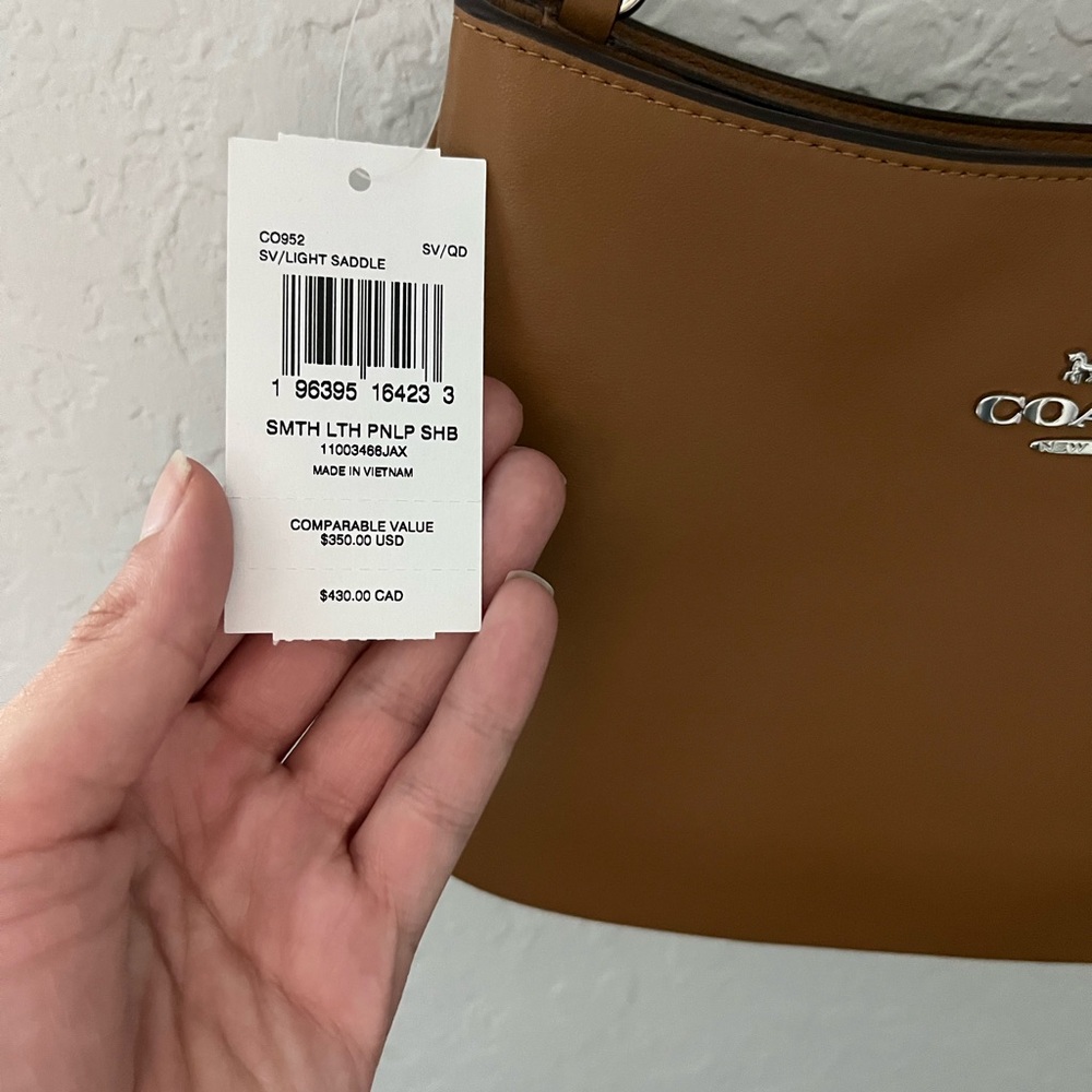 NWT Coach purse light saddle color